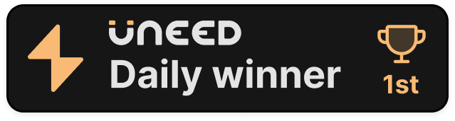 Uneed Daily winner badge
